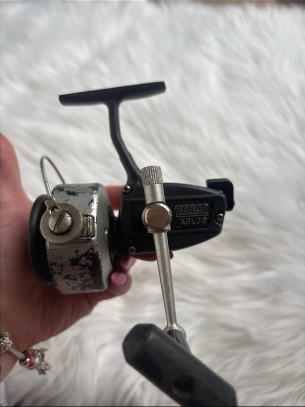 Zebco XBL39 Vintage Spinning Reel - Black/Silver